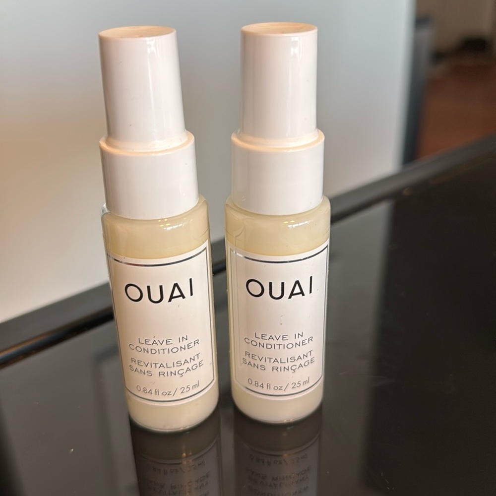 Two brand new travel-sized Ouai leave-in conditioner.  Two sold together.